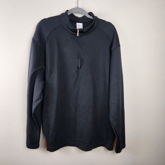 Nike men sz  XXL black half zip long sleeve activewear top - Picture 1 of 11